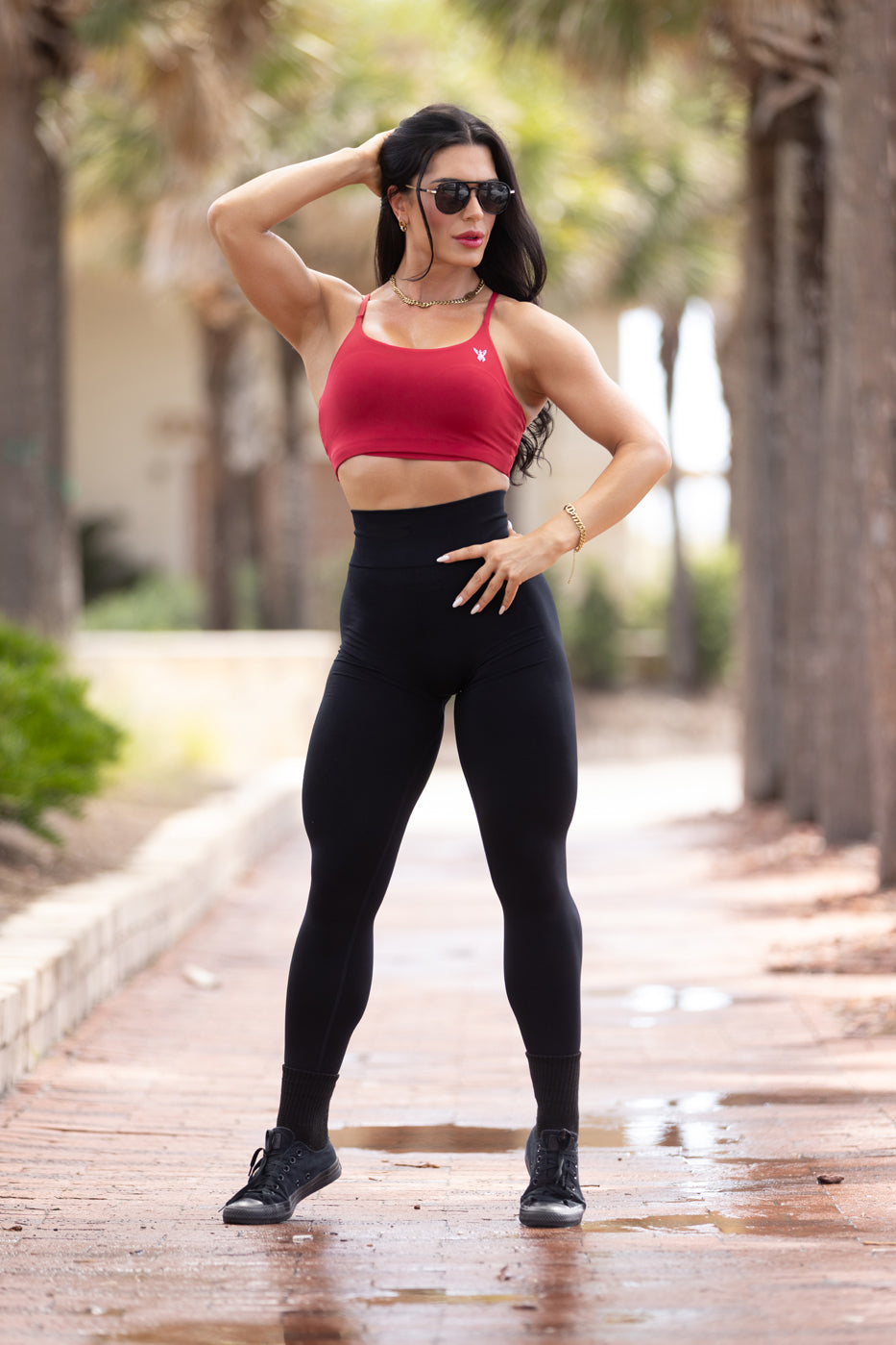 PHOENIX CROP TANK - LIPSTICK RED
