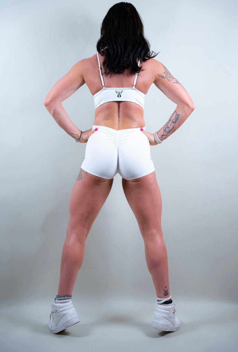 ELECTRA BODYSUIT SHORTS - WHITE