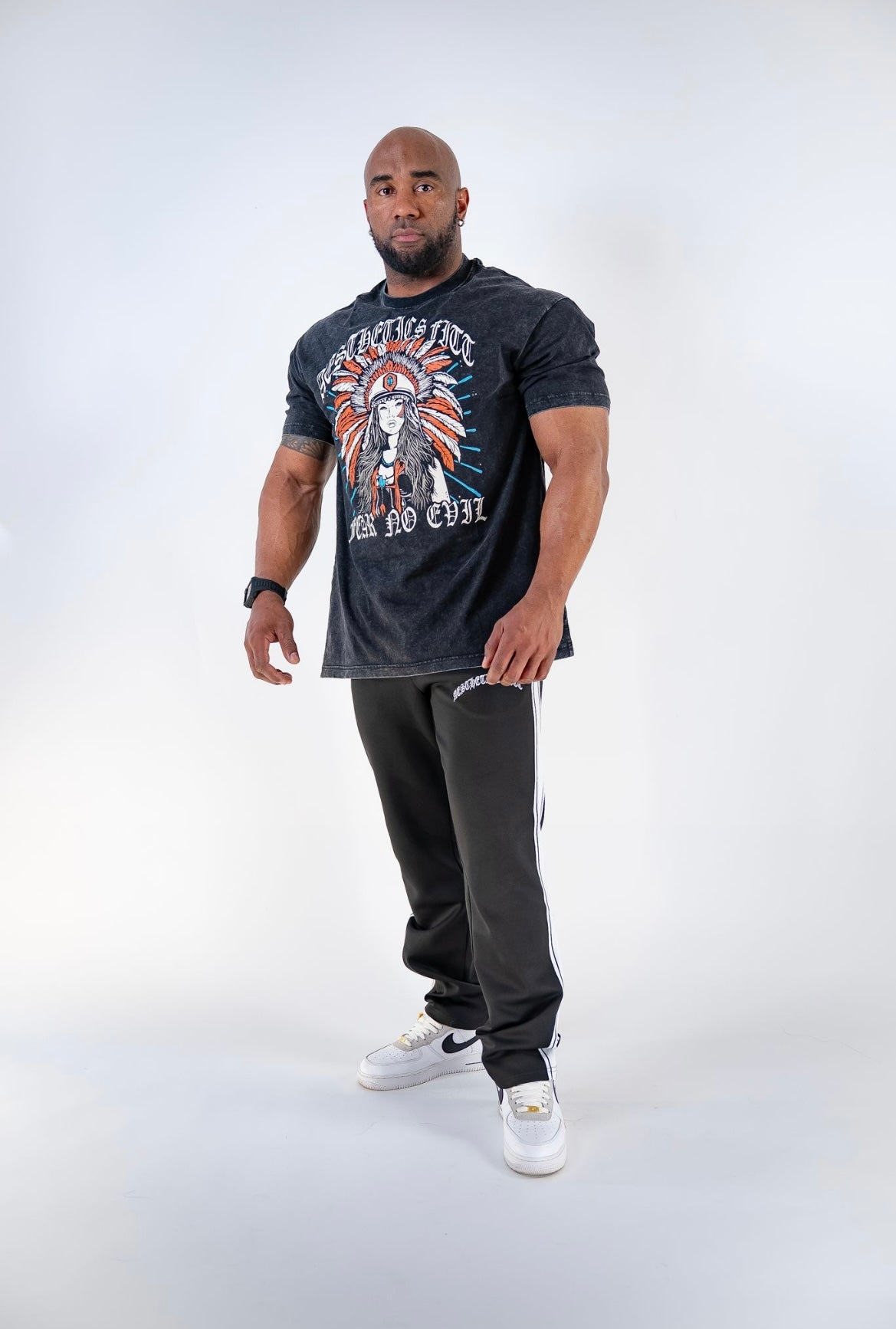 FEAR NO EVIL OVERSIZED TEE - BLACK
