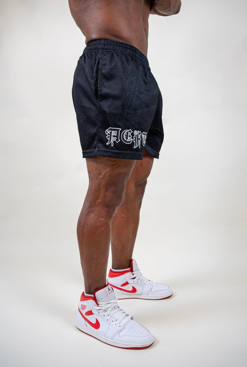 AEFT MESH SHORTS - BLACK