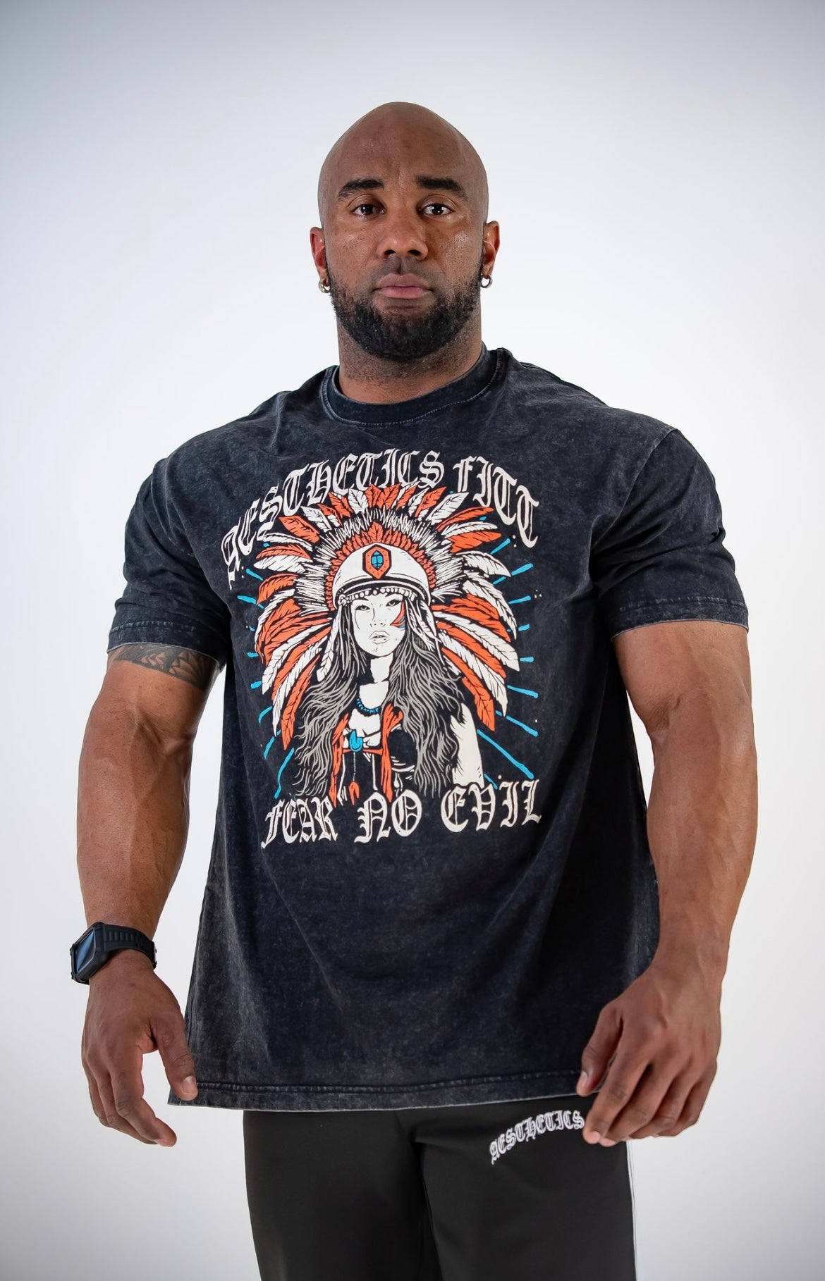 FEAR NO EVIL OVERSIZED TEE - BLACK