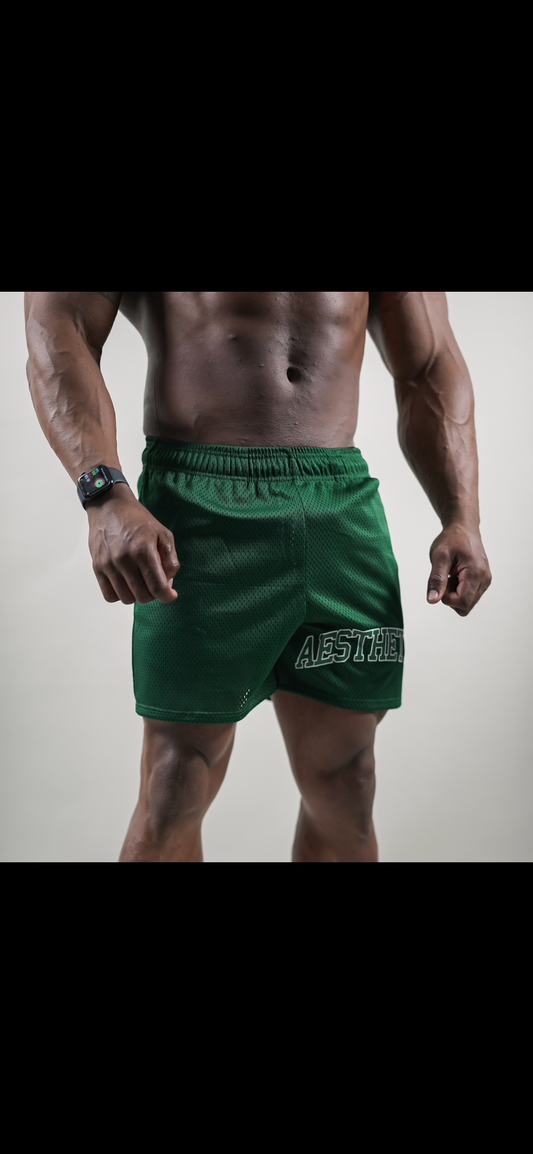 AESTHETICS MESH SHORTS - FOREST GREEN