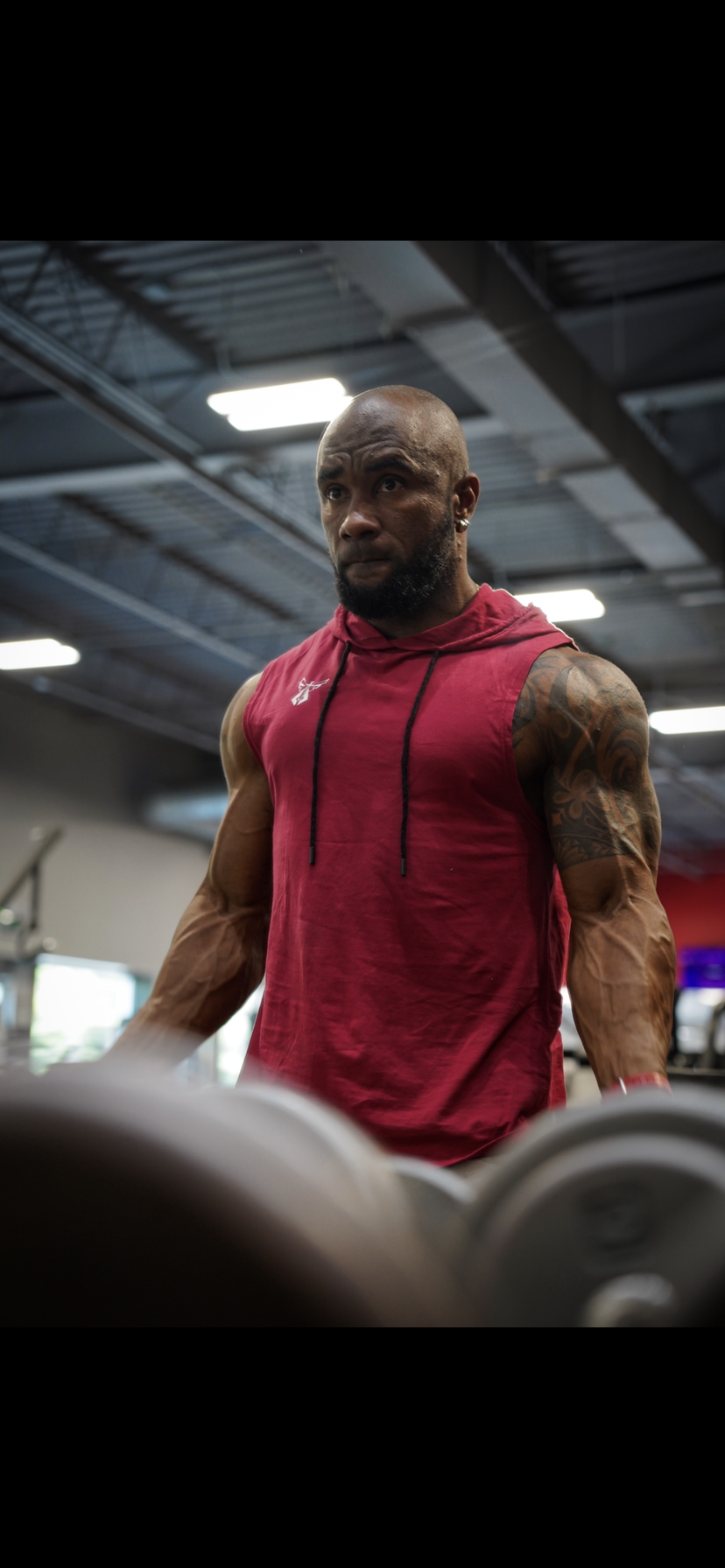 ICON SLEEVELESS HOODIE BURGUNGY