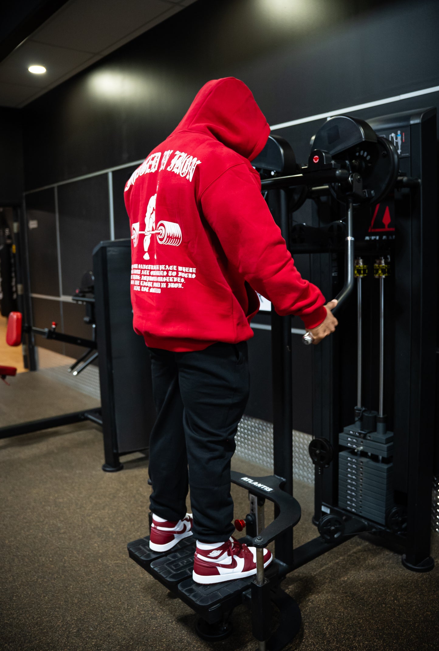 FORGED IN IRON HOODIE - CARDINAL