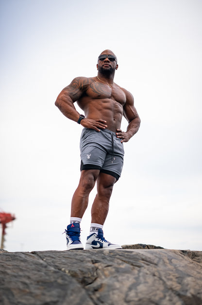 ATHLETIC COMPRESSION SHORTS - ONYX GREY