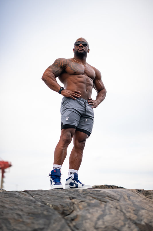 ATHLETIC COMPRESSION SHORTS - ONYX GREY