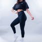 ELEVATE CROP TEE - BLACK