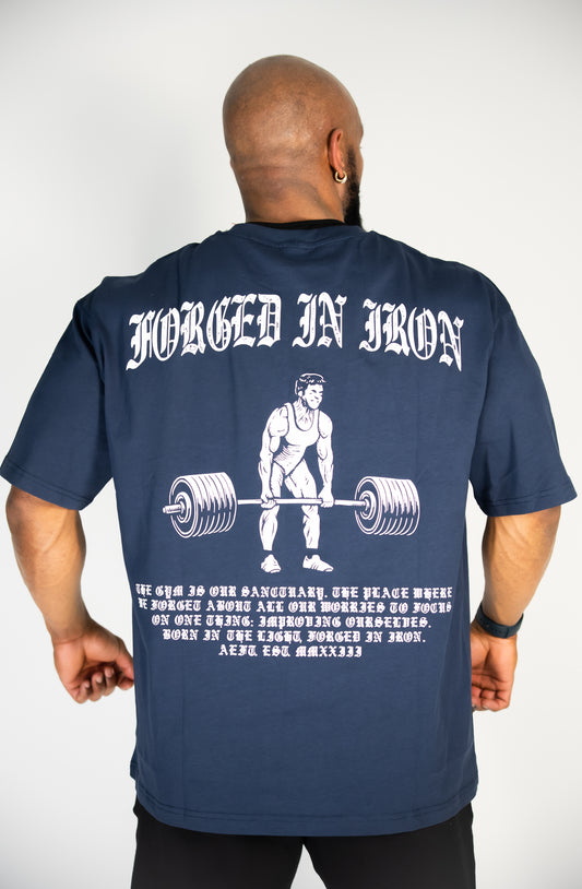 FORGED IN IRON OVERSIZED TEE - DARK NAVY