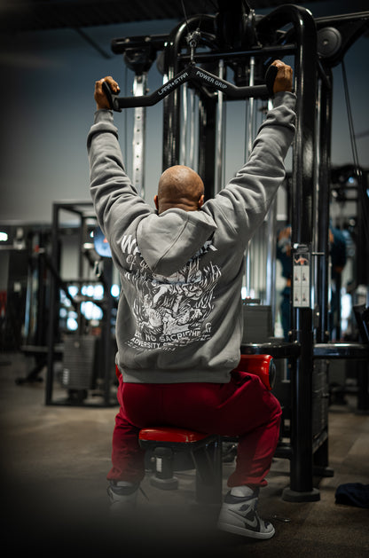 WARRIOR OF GOD OVERSIZED HOODIE - WOLF GREY