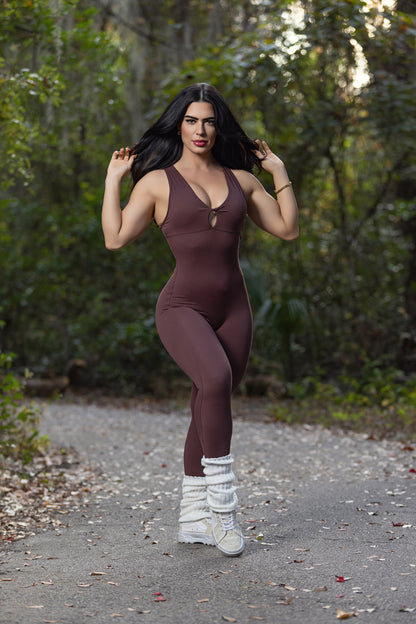 ELECTRA BODYSUIT - TUSCAN BROWN