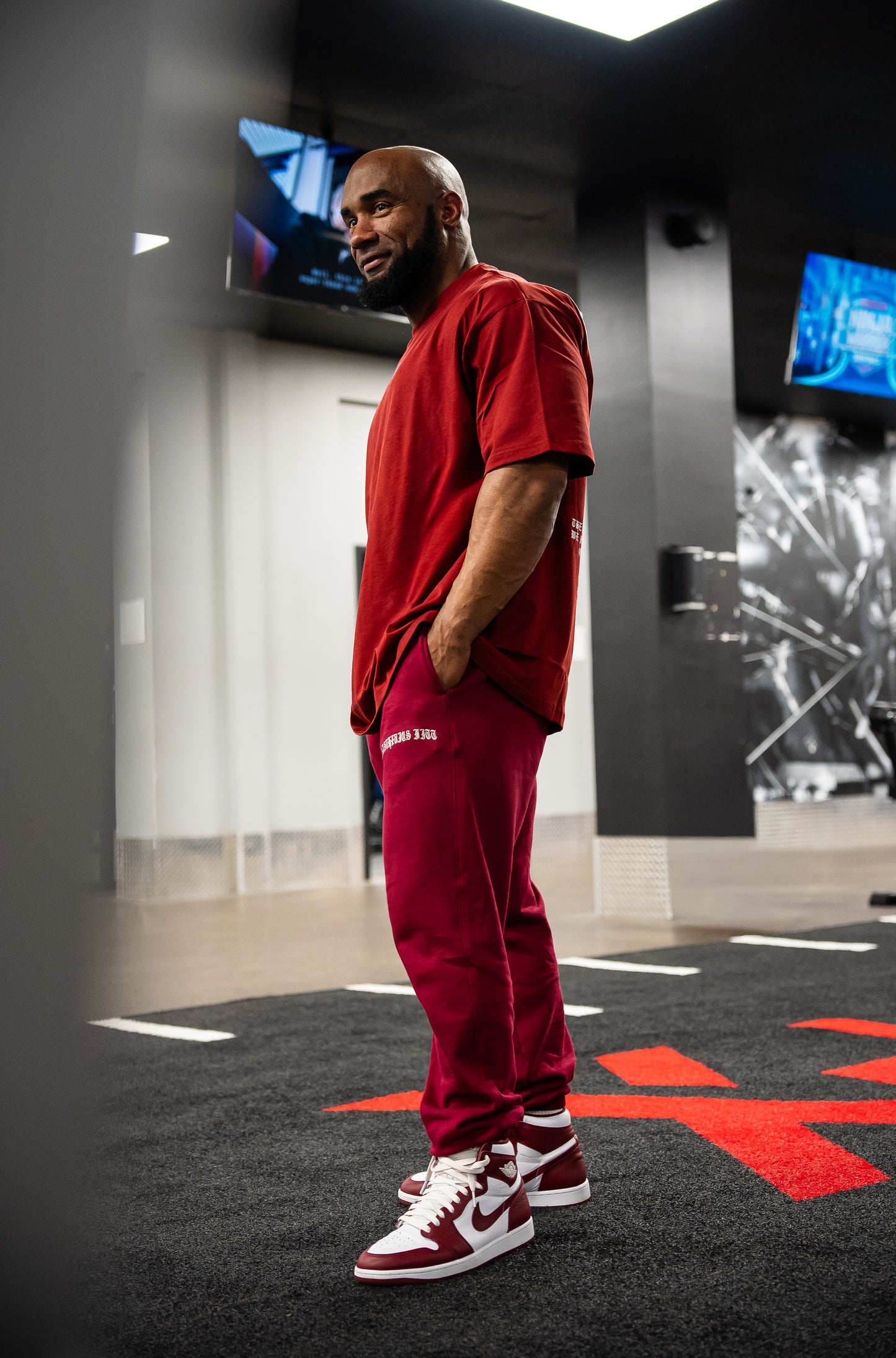 FORGED IN IRON JOGGERS - SCARLET