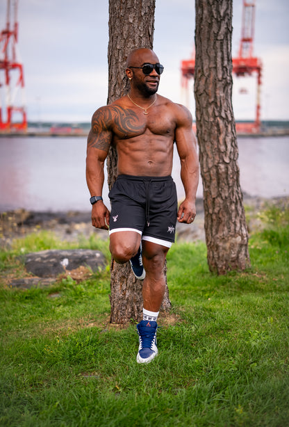 ATHLETIC COMPRESSION SHORTS - BLACK