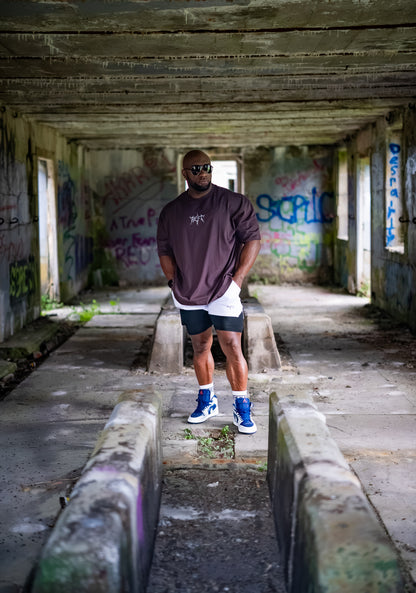 PUSH YOUR LIMITS OVERSIZED TEE - DARK BROWN