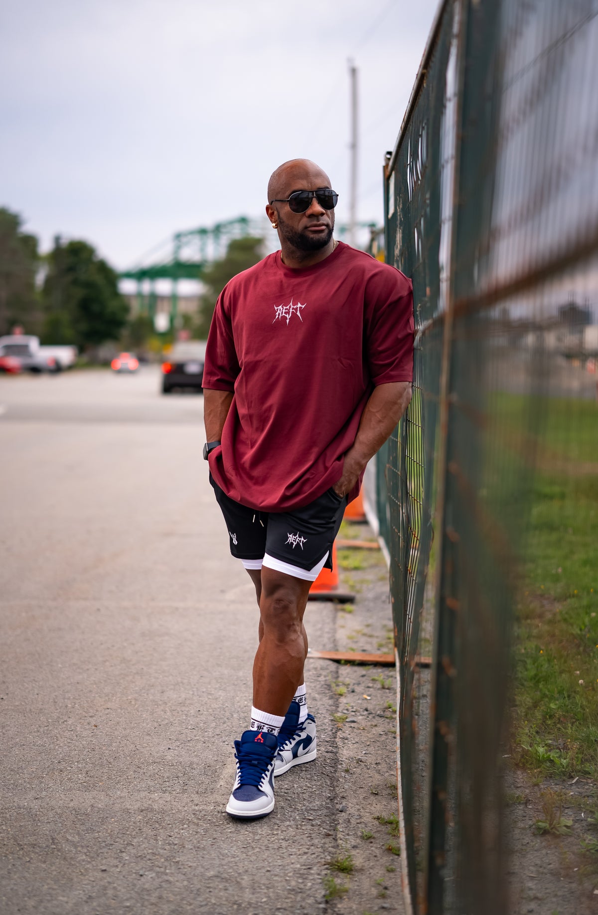 PUSH YOUR LIMITS OVERSIZED TEE - BLACK CHERRY
