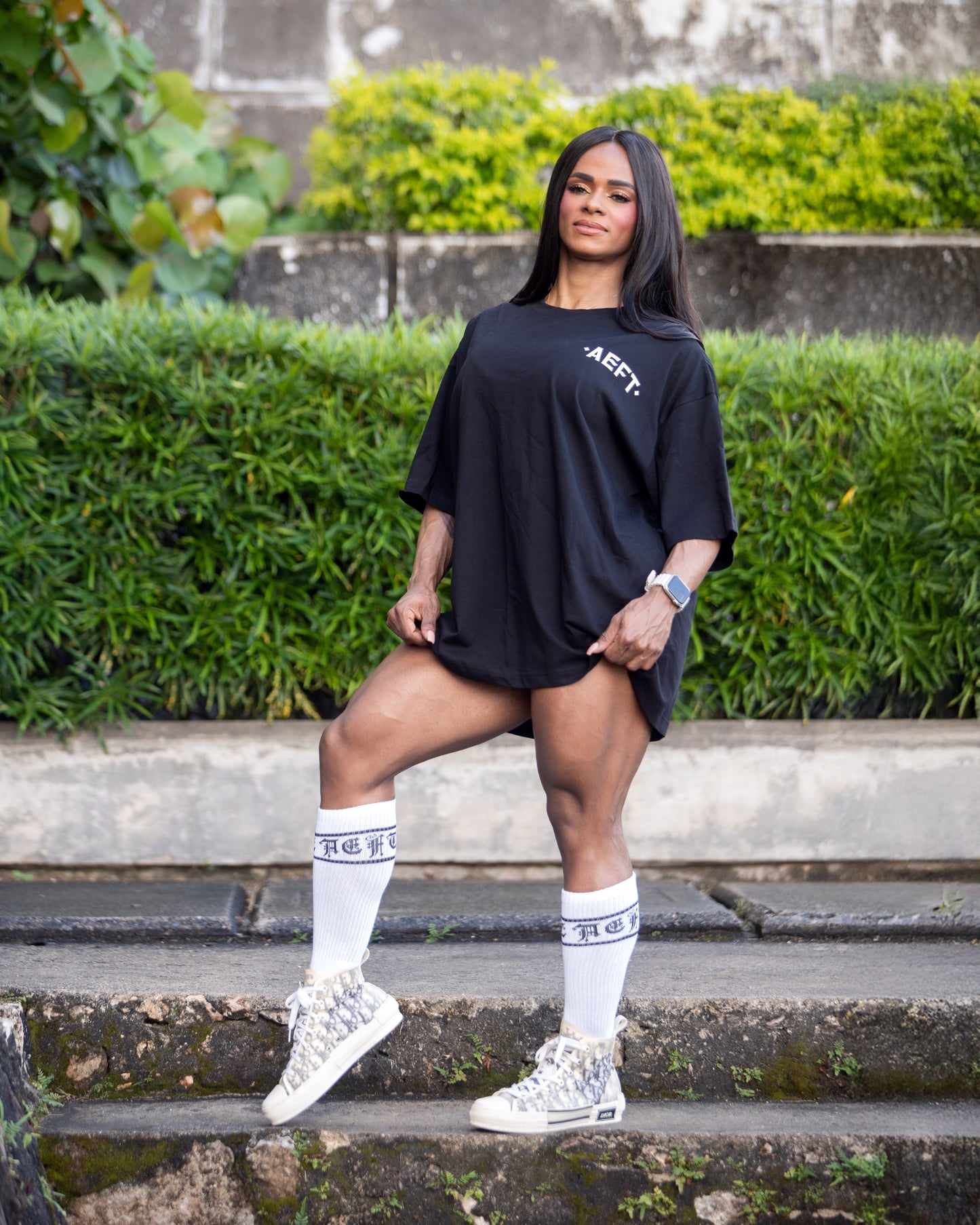 WARRIOR OF GOD OVERSIZED TEE - BLACK