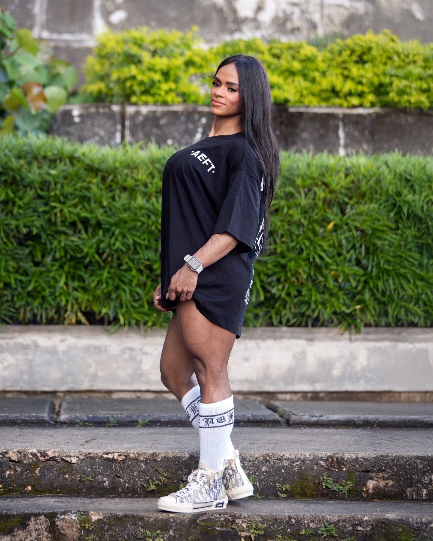 WARRIOR OF GOD OVERSIZED TEE - BLACK
