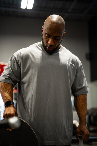 WARRIOR OF GOD OVERSIZED TEE - WOLF GREY