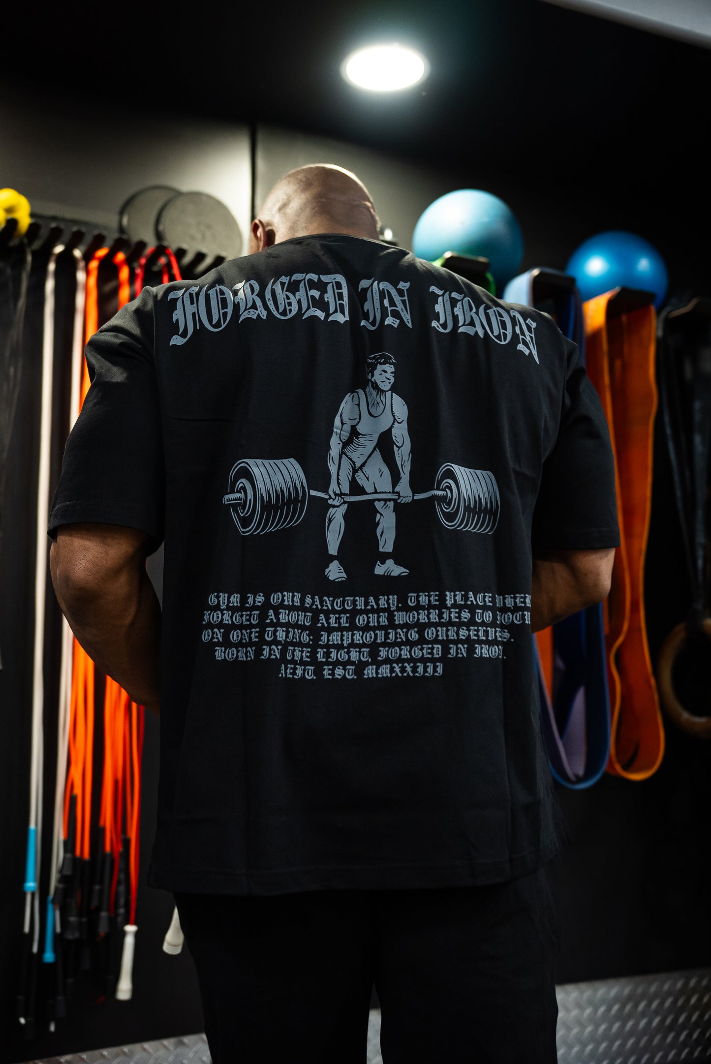 FORGED IN IRON OVERSIZED TEE - BLACK