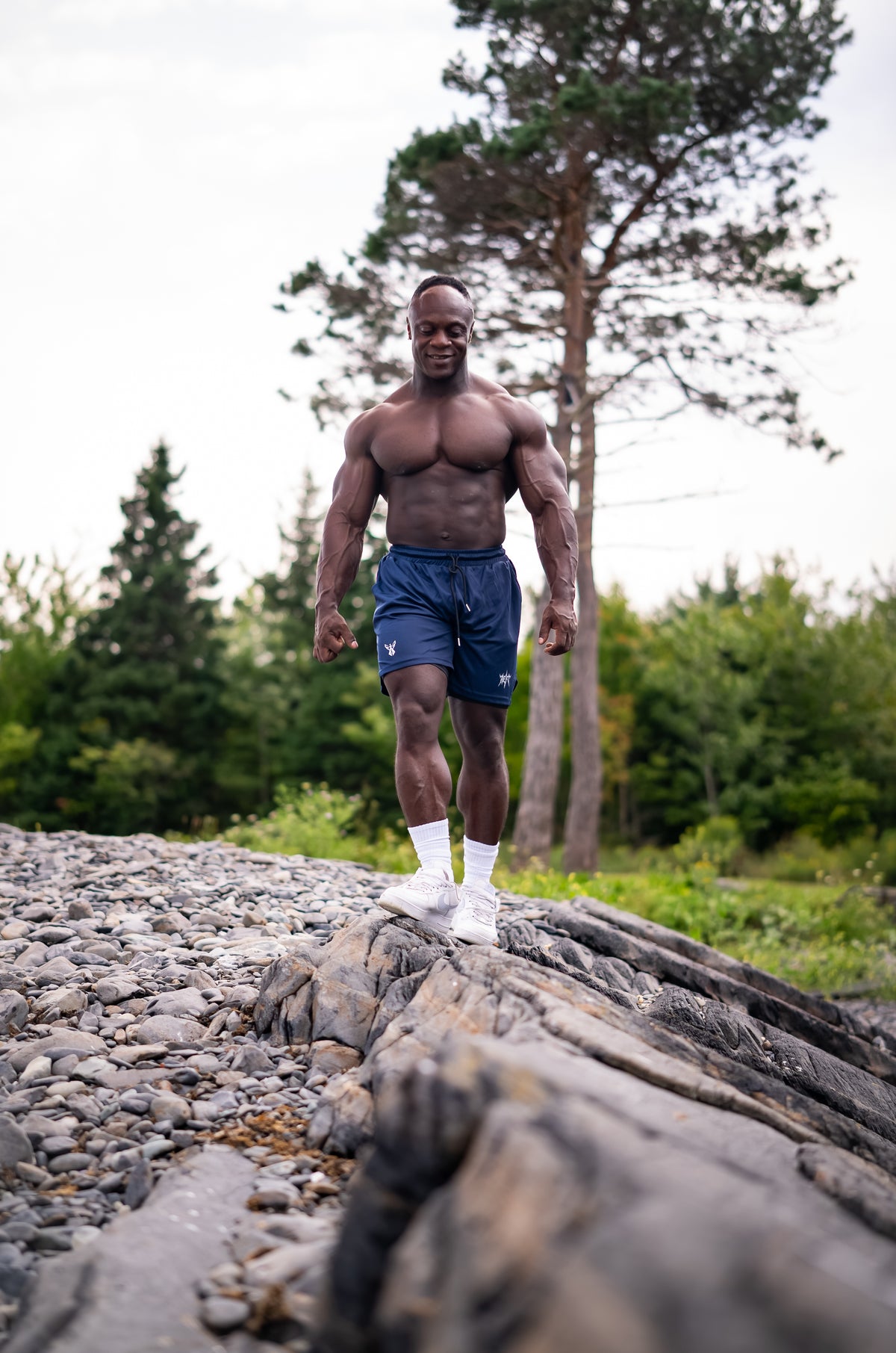 ATHLETIC COMPRESSION SHORTS - NAVY