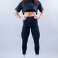 ELEVATE CROP TEE - BLACK