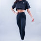 ELEVATE CROP TEE - BLACK