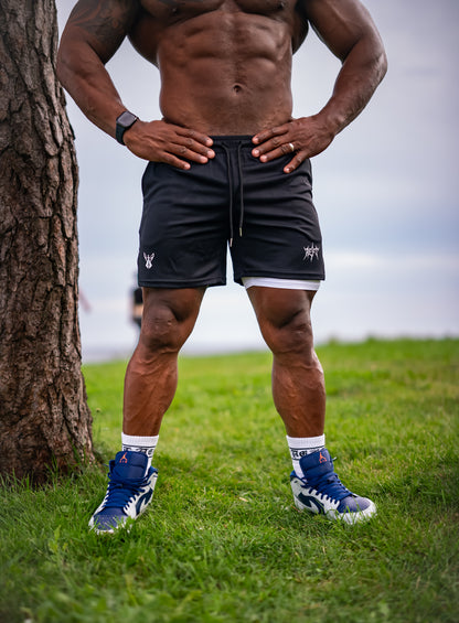 ATHLETIC COMPRESSION SHORTS - BLACK