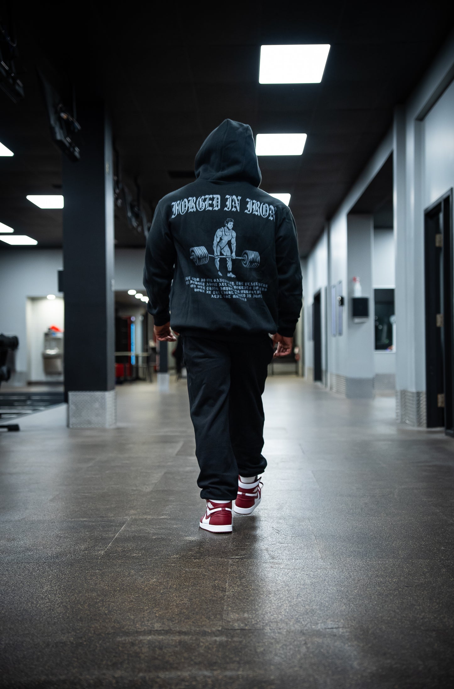 FORGED IN IRON HOODIE - BLACK