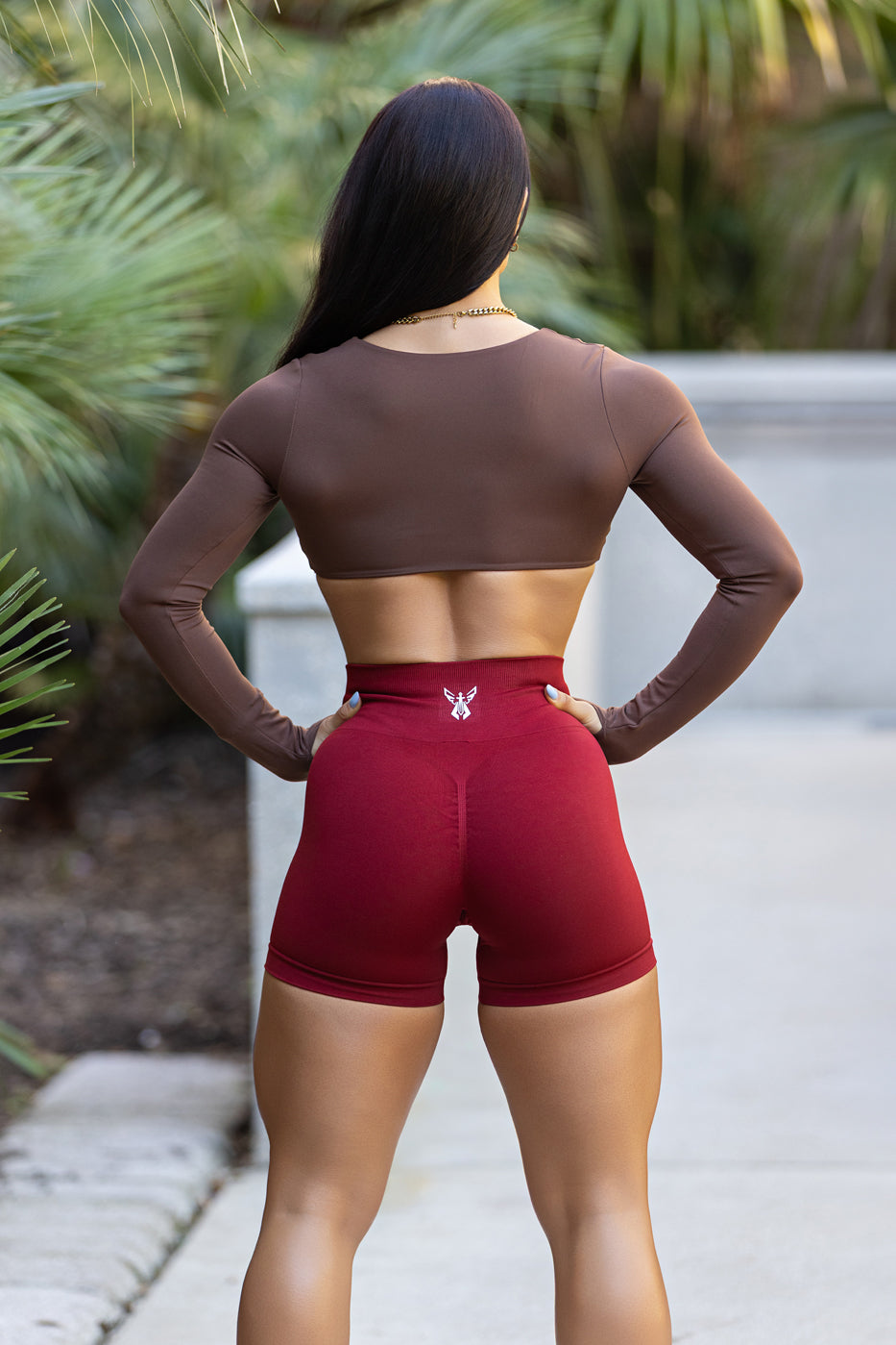 DELUXE SEAMLESS SHORTS - WINE
