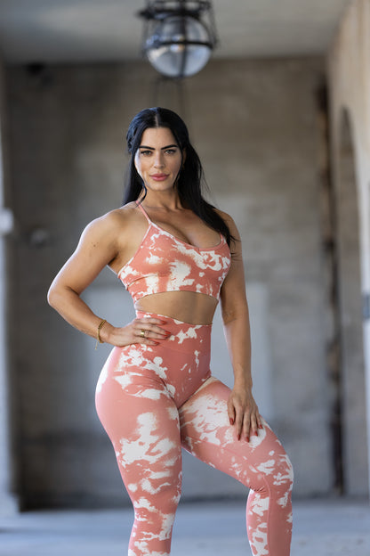 NEBULA BRA - MANGO BLAZE/CREAM