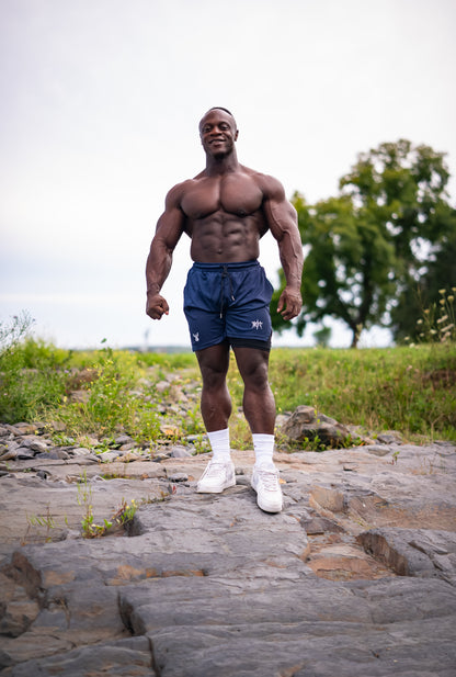ATHLETIC COMPRESSION SHORTS - NAVY