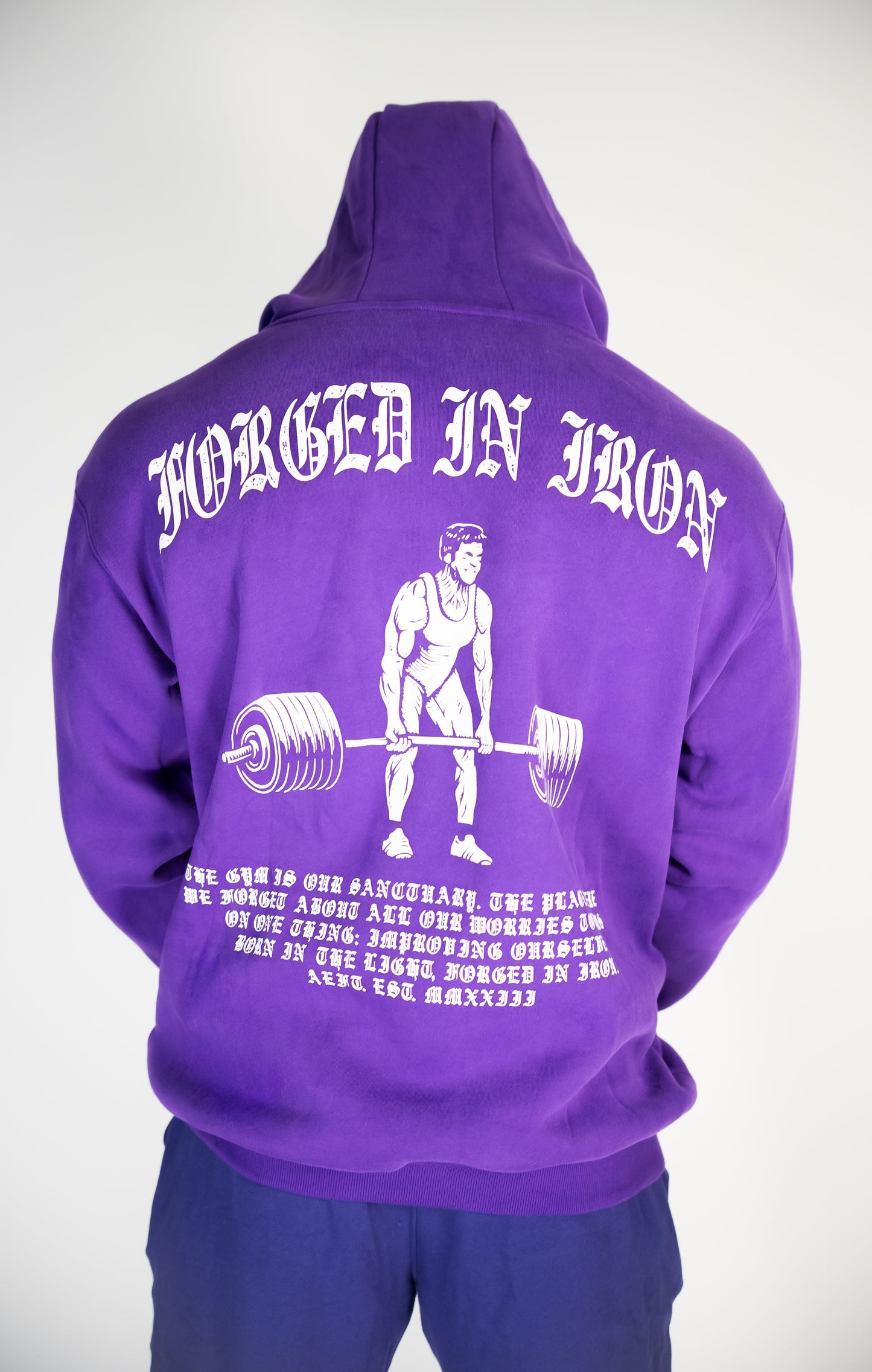 FORGED IN IRON HOODIE - ROYAL PURPLE