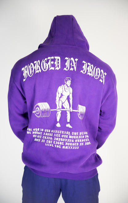 FORGED IN IRON HOODIE - ROYAL PURPLE