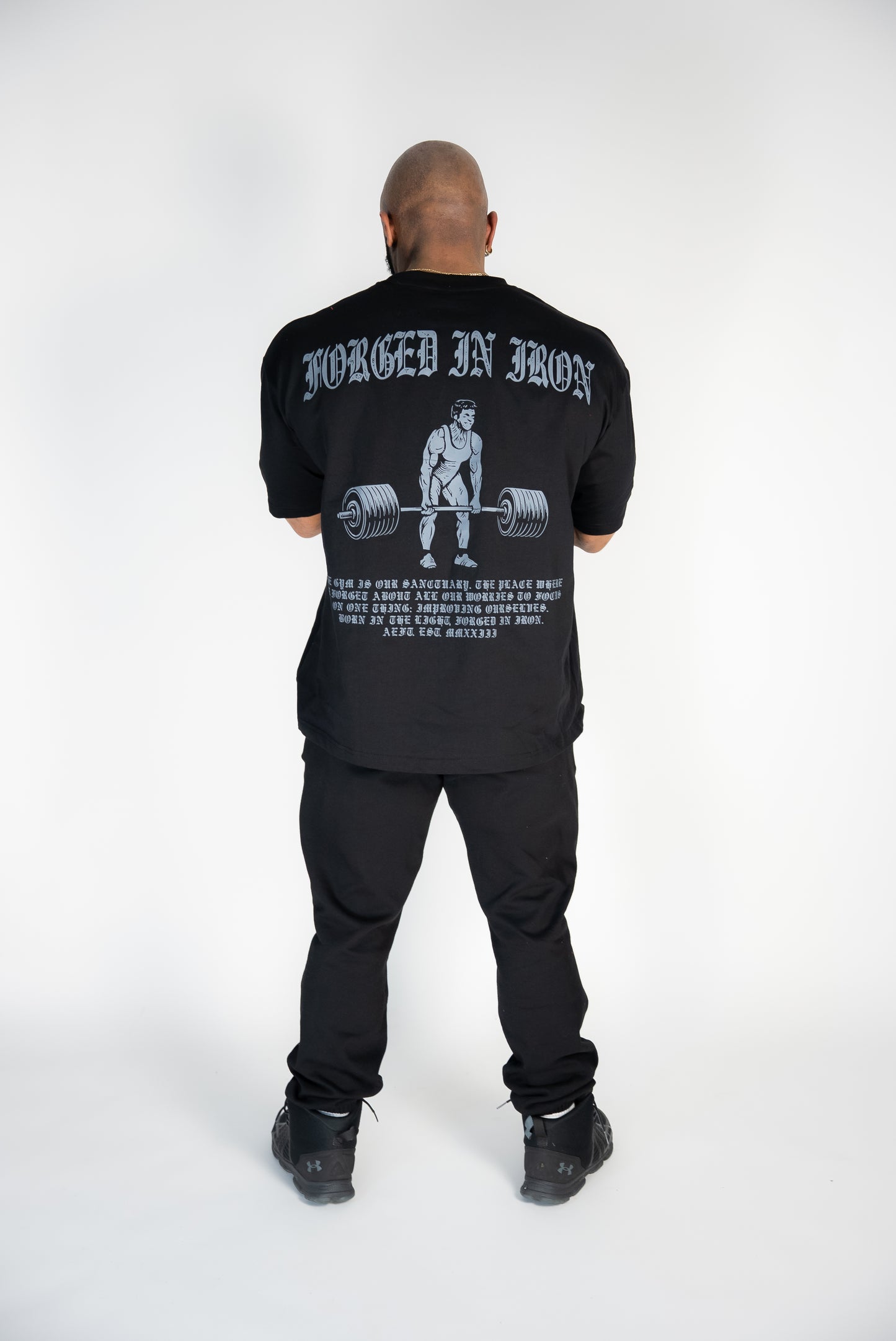 FORGED IN IRON OVERSIZED TEE - BLACK