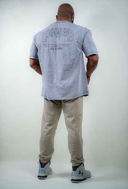 CONQUER OVERSIZED TEE - SMOKE GREY