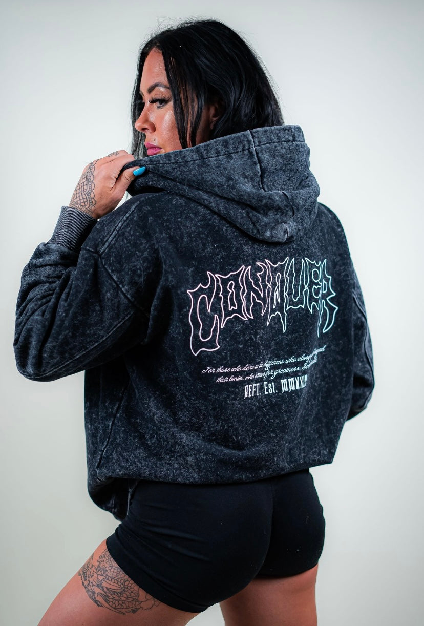 CONQUER HOODIE - BLACK