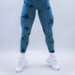 EVOLVE CROSSOVER SCRUNCH LEGGINGS - OCEAN TIE DYE