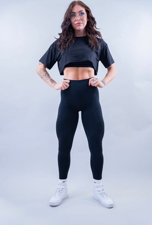 EXPAND SEAMLESS LEGGINGS - BLACK