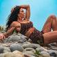 SAFARI SEAMLESS BRA - DARK CHESTNUT/CASHMERE