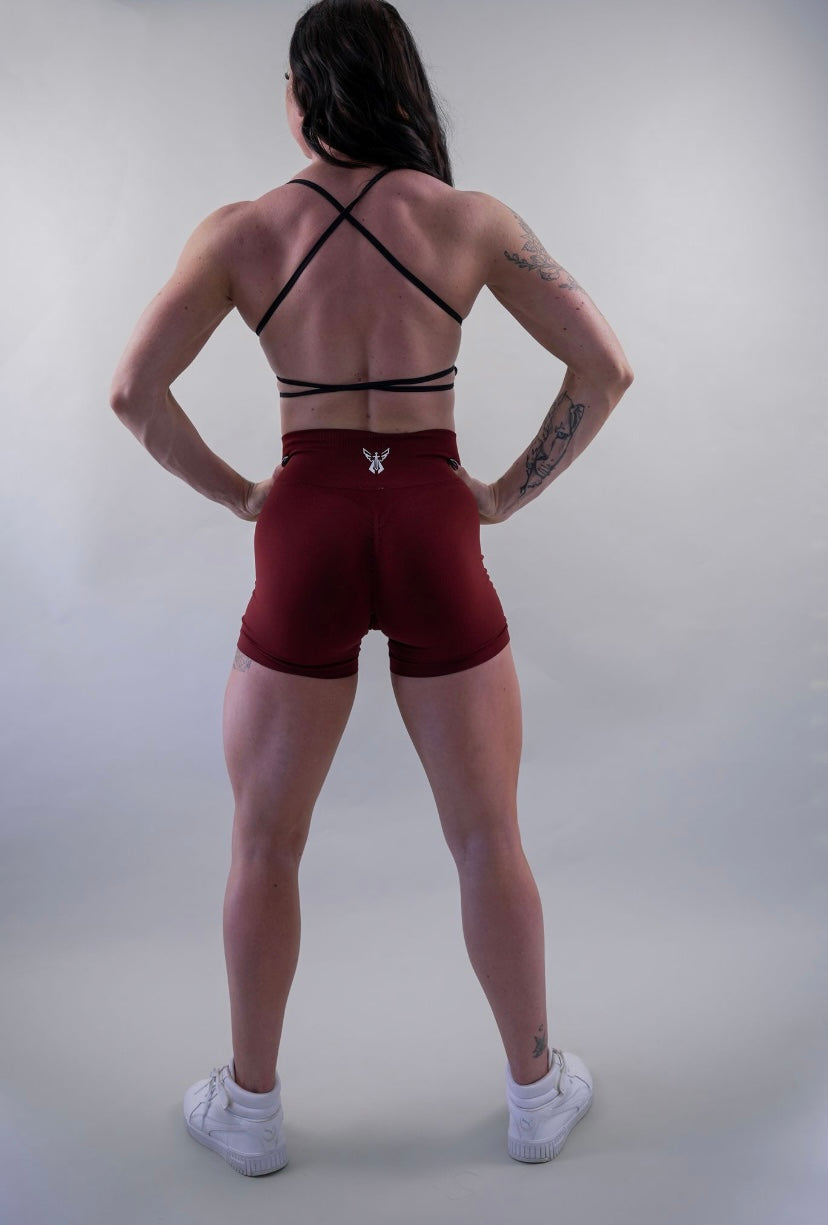 DELUXE SEAMLESS SHORT - BURGUNDY