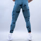 EVOLVE CROSSOVER SCRUNCH LEGGINGS - OCEAN TIE DYE