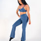 AURORA FLARE LEGGINGS - TWILIGHT BLUE