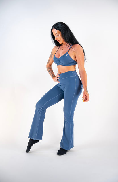 AURORA FLARE LEGGINGS - TWILIGHT BLUE