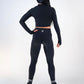 AURORA CROP JACKET - BLACK
