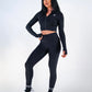 AURORA CROP JACKET - BLACK