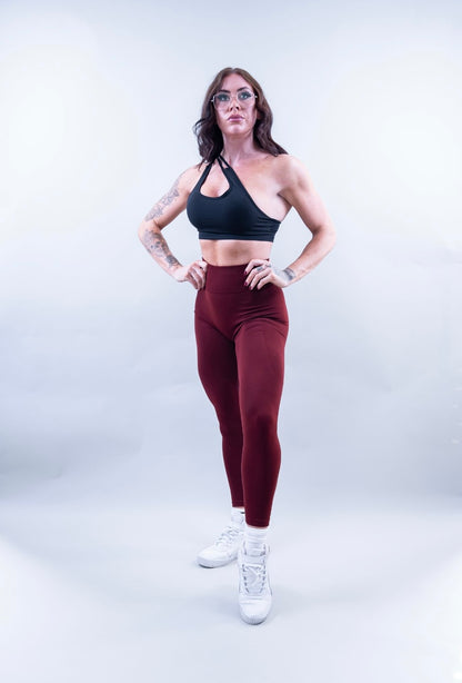 EXPAND SEAMLESS LEGGINGS - BURGUNDY