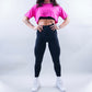 ELEVATE CROP TEE - FUCHSIA