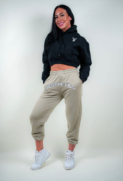 PREMIUM CROP HOODIE - BLACK