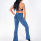 AURORA FLARE LEGGINGS - TWILIGHT BLUE