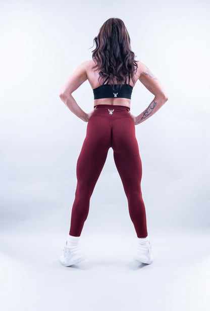 EXPAND SEAMLESS LEGGINGS - BURGUNDY