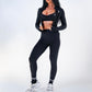 AURORA CROP JACKET - BLACK